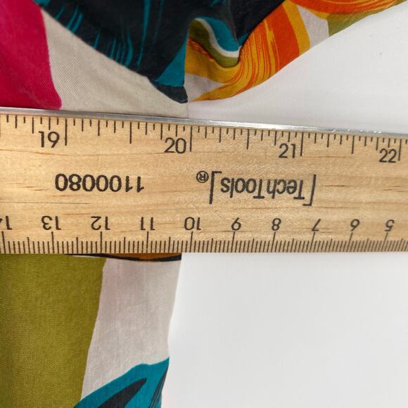 Silk Land Top Women’s Medium Vintage 100% Silk Floral Cropped Retro - Picture 6 of 8